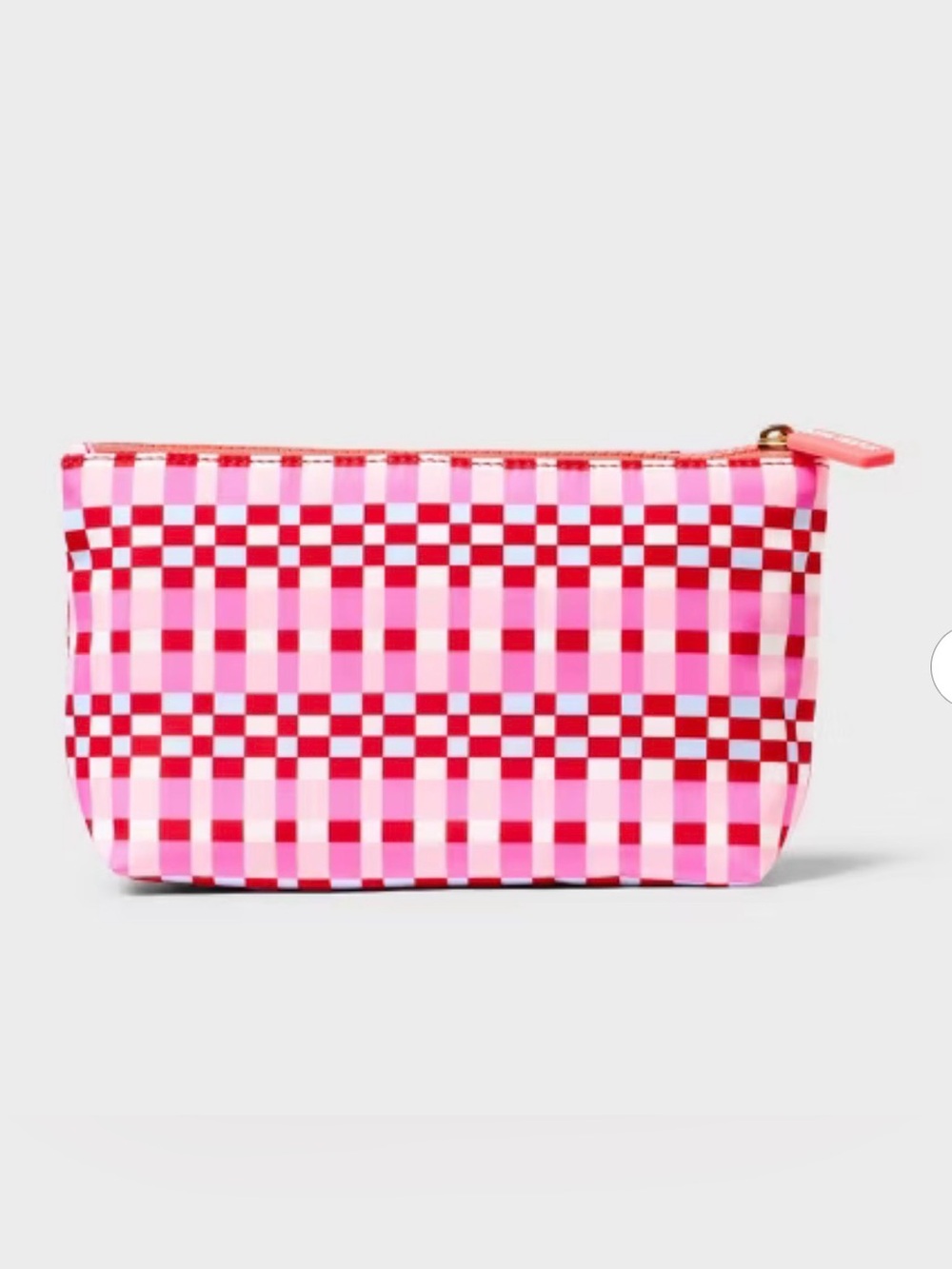 Sonia Kashuk Small Pink Plaid Makeup Bag